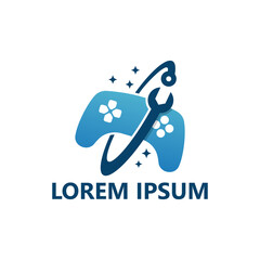 Video game repair logo template design © marfuah