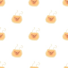 Orange baby bib pattern seamless background texture repeat wallpaper geometric vector