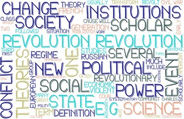 Revolution Wordcloud Banner, Wallpaper, Background, Book Cover, Wordart