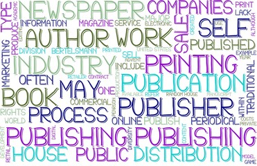 Publishing Wordcloud Banner, Wallpaper, Background, Book Cover, Wordart