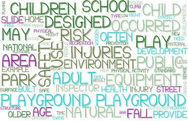 Playground Wordcloud Banner, Wallpaper, Background, Book Cover, Wordart