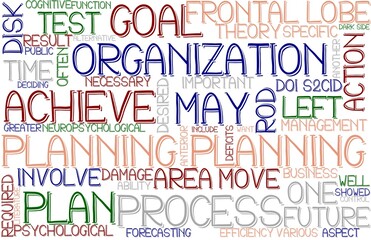 Fototapeta premium Planning Wordcloud Tshirt Banner, Wallpaper, Background, Book Cover, Wordart