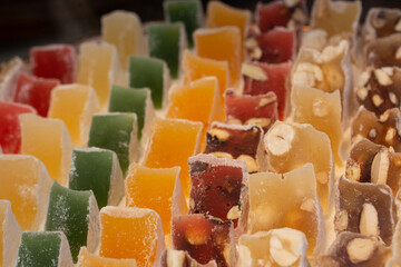 Colorful Turkish delights at a store
