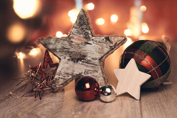 christmas decoration on the table