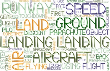 Landing Wordcloud Banner, Wallpaper, Background, Book Cover, Wordart