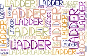 Ladder Wordcloud Banner, Wallpaper, Background, Book Cover, Wordart