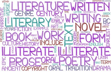 Illiterate Wordcloud Banner, Wallpaper, Background, Book Cover, Wordart