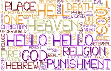 Fototapeta premium Hello Wordcloud Banner, Wallpaper, Background, Book Cover, Wordart