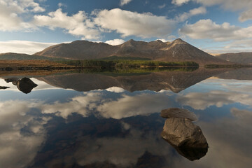 lake in the Connemara mountains Ireland