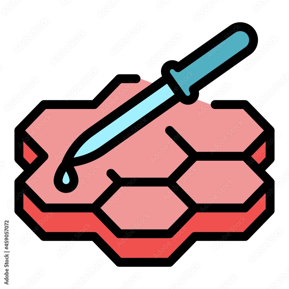Poster modified honey icon. outline modified honey vector icon color flat isolated