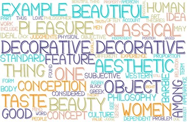 Decorative Wordcloud Banner, Wallpaper, Background, Book Cover, Wordart