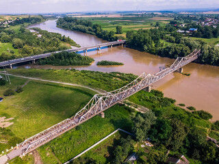 River Dnister in Halych bridge Ukraine