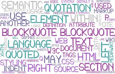 Blockquote Wordcloud Banner, Wallpaper, Background, Book Cover, Wordart