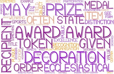 Award Wordcloud Banner, Wallpaper, Background, Book Cover, Wordart