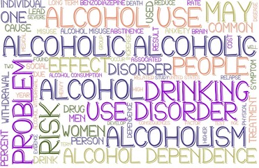 Alcoholic Wordcloud Tshirt Banner, Wallpaper, Background, Book Cover, Wordart