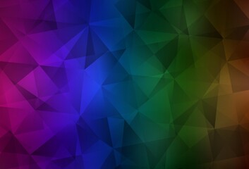 Dark Multicolor vector triangle mosaic texture.