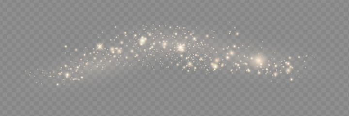 Glow light effect. Vector illustration. Christmas flash. dust