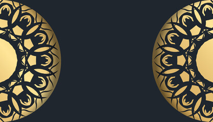 Baner in black with Greek gold pattern and place under your text