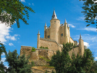 Fototapeta na wymiar View to the old town of Segovia