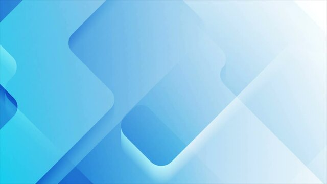 Bright blue abstract tech geometric motion background. Seamless looping. Video animation Ultra HD 4K 3840x2160