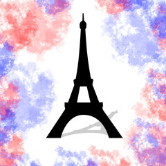 Silueta de la Torre Eiffel artística