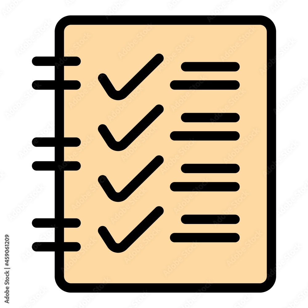 Poster to do list experience icon. outline to do list experience vector icon color flat isolated