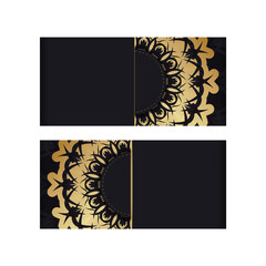 Congratulatory Flyer in black with an antique gold pattern for your congratulations.