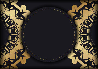 Congratulatory Flyer in black color with a luxurious gold pattern is ready for printing.