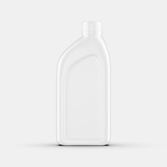 Plastic jerrycan white 3D rendering isolated white background