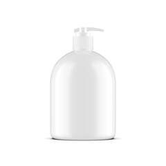 Plastic bottle soap white 3D rendering isolated white background