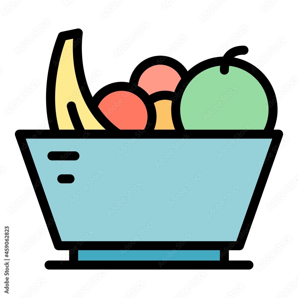 Wall mural fruit salad icon. outline fruit salad vector icon color flat isolated