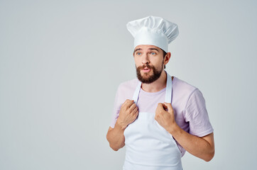 man chef uniform emotions work profession service