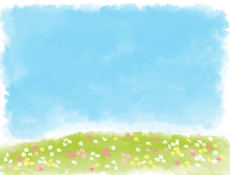 花畑の背景壁紙 © 雪雲にな