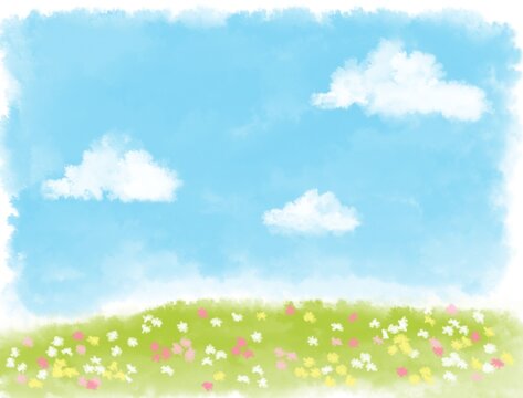 花畑の背景壁紙 © 雪雲にな
