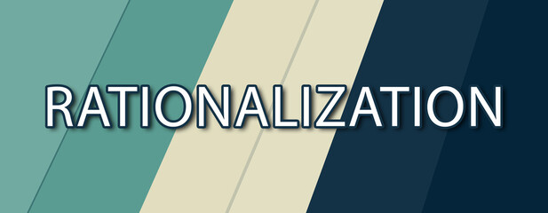 Rationalization - text written on multicolor striped background