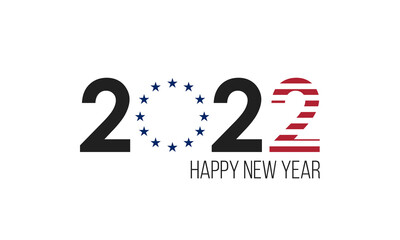 2022 happy new year, simple vector background or cover