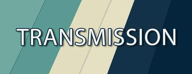 Transmission - text written on multicolor striped background