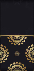 Congratulatory Flyer in black with luxurious gold ornaments for your congratulations.