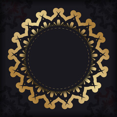 Congratulatory Flyer in black with luxurious gold ornaments for your congratulations.