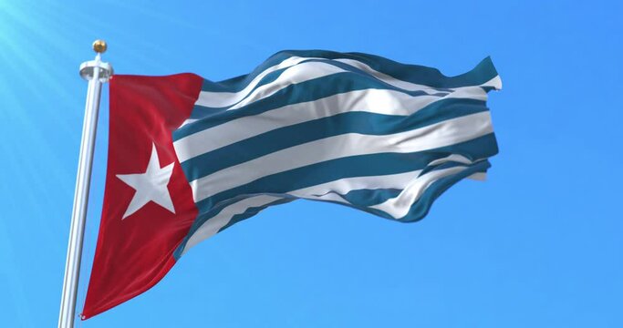 Morning Star flag. Loop