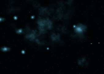 Star field in space and a nebulae