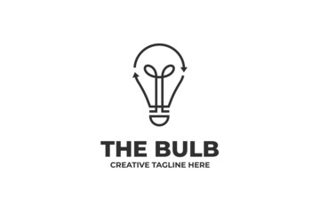 Simple Bulb Technology Idea Business Logo