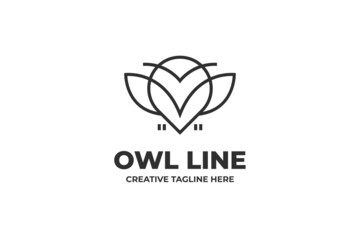 Owl Simple Line Business Logo