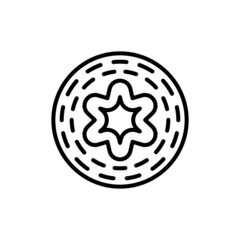 Inflamed bronchus thin line icon. Symptom of asthma. Modern vector illustration.