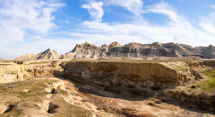 Fototapeta na wymiar Beautiful canyon in the city of Sangachaly. Azerbaijan.