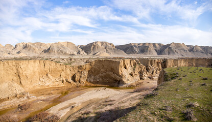 Beautiful canyon in the city of Sangachaly. Azerbaijan.