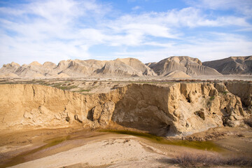 Beautiful canyon in the city of Sangachaly. Azerbaijan.