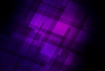 Obraz premium Dark Purple vector background with rectangles.