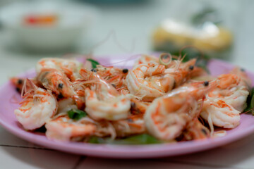 fried shrimp with rice