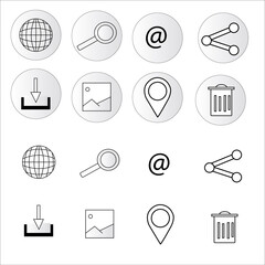 set of icons for web